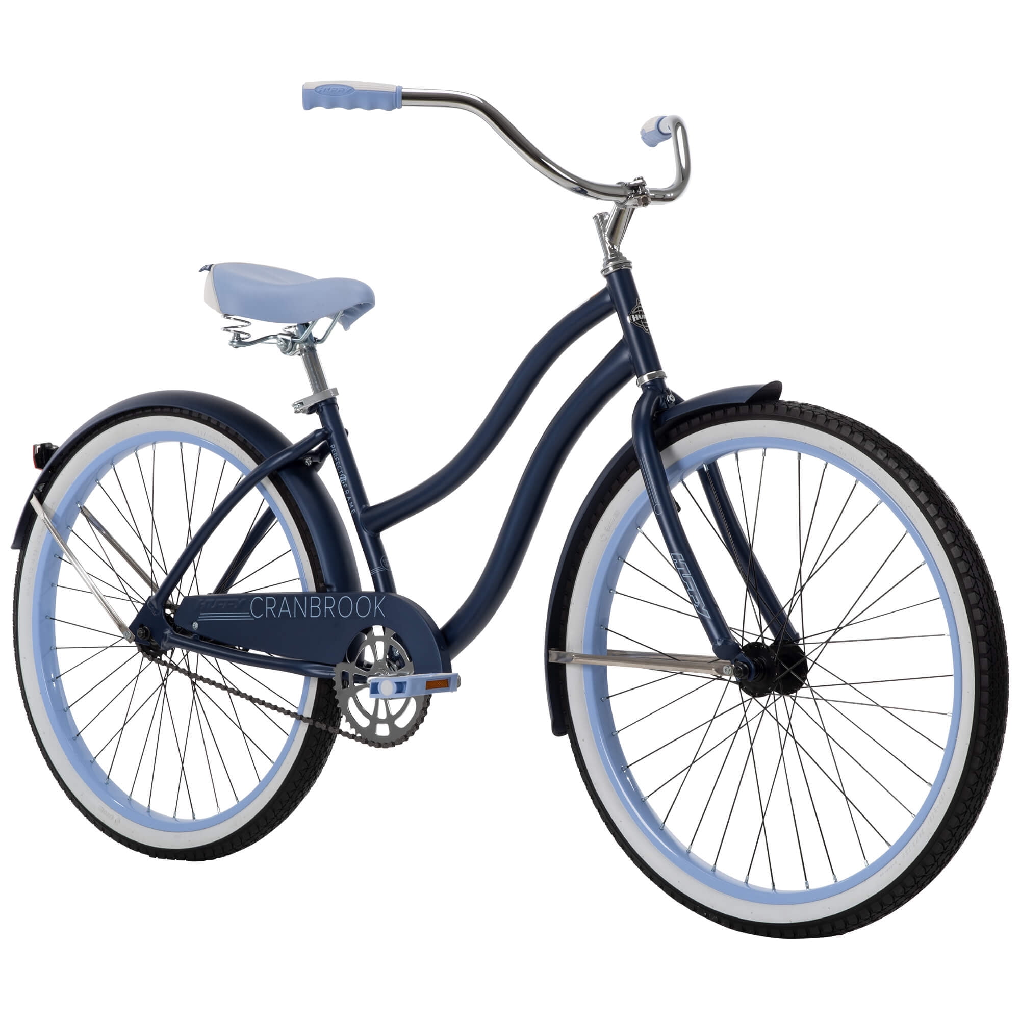 Blue Cruiser Bike Huffy 26” Steel Women Comfort City Beach Commuter Bicycle New! 