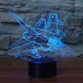 thumbnail image 2 of Biplane Aircraft 3D Led Lamp,Abstractive Optical Illusion Night Light,7 Color Change,Touch Switch USB Powered,Birthday Christmas Cool Gift for Child, 2 of 5