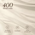 thumbnail image 6 of Bare Home Organic Sateen Sheet Set - 400 Thread Count - 100% Organic Cotton - 4 Piece - California King, French Beige, 6 of 10