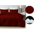 thumbnail image 6 of DNG Creations 3 Piece Diamond Ruffle Comforter 100% Egyptian Cotton, 800TC - Solid Burgundy Colour - Super Soft 550 GSM All Season ( Oversized Queen - Size ), 6 of 6