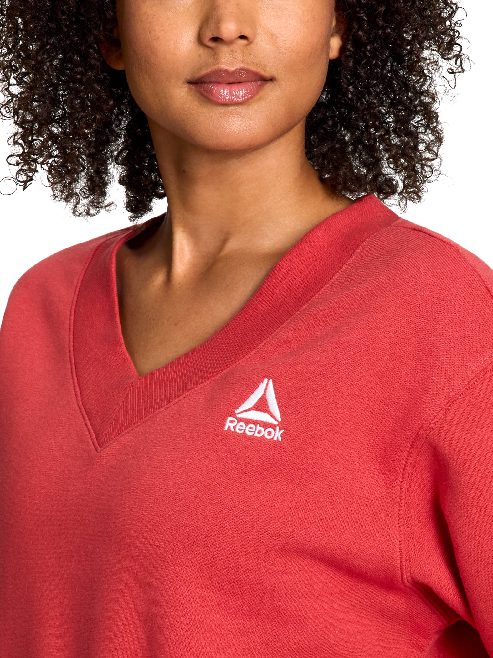 Reebok Women's Squad V-Neck Sweatshirt, Sizes XS-XXXL