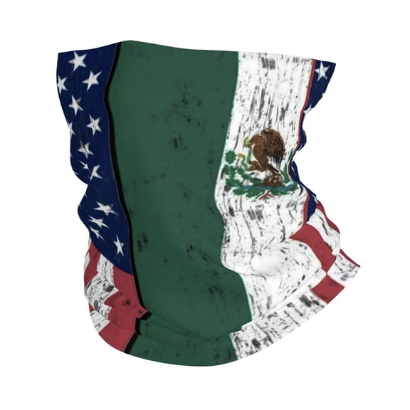 America Mexico Flag Face Mask Bandanas Neck Gaiter Headwear Magic Scarf Headband For Dust Sun Wind