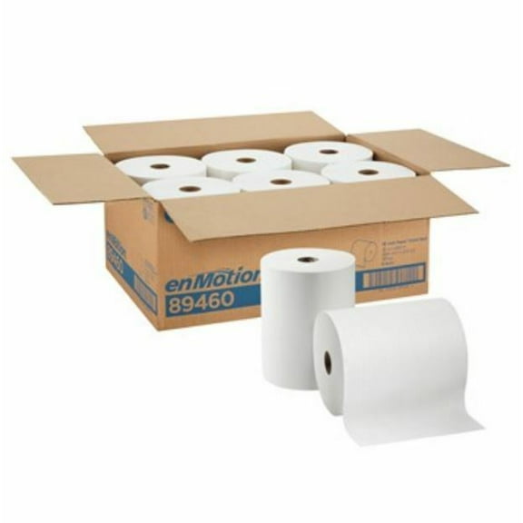 enMotion Paper Towel Rolls, #89460, White, 10 Inch X 800 Foot, Case of 6