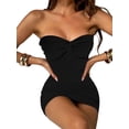thumbnail image 2 of Liacowi Women Bodycon Short Dress Sleeveless Backless Low Cut Tube Dress Strapless Knitted Mini Dress, 2 of 4
