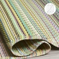 thumbnail image 6 of Fab Habitat Outdoor Rug - Waterproof, Fade Resistant, Crease-Free - Premium Recycled Plastic - Striped - Porch, Deck, Balcony, Mudroom, Laundry Room, Patio - Cancun - Candy - 3 x 5 ft, 6 of 9