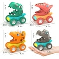 thumbnail image 2 of Baby Dinosaur Toy Cars for 1 2 3 Year Old Toddlers, 3-Pack Press and Go Dino Trucks for Kids Infants, 2 of 6