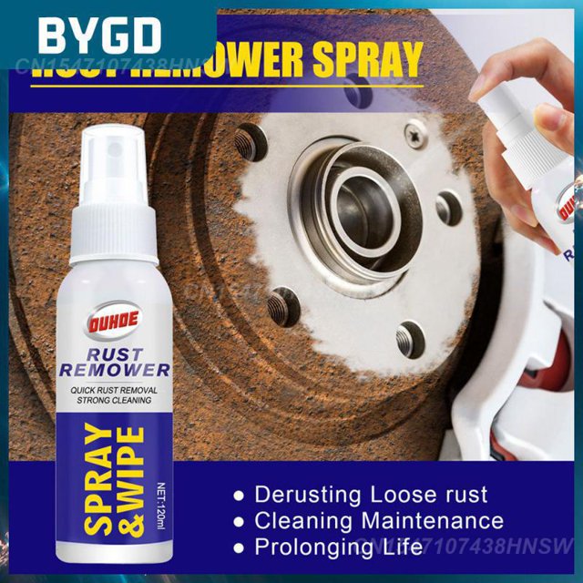 Multipurpose Rust Cleaner Spray 120ml Safe Rust Remover Moisturizing Household Cleaning Tool Rust Inhibitor For Car Wheel HomeRussian Federation100ml He Qiyong unisex