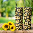thumbnail image 2 of Sunflower Tumbler with Lid and Straw, Travel Coffee Mug Stainless Steel Tumblers, Double Wall Vacuum Insulated Tumbler Cups for Women Birthday Gifts, 2 of 5