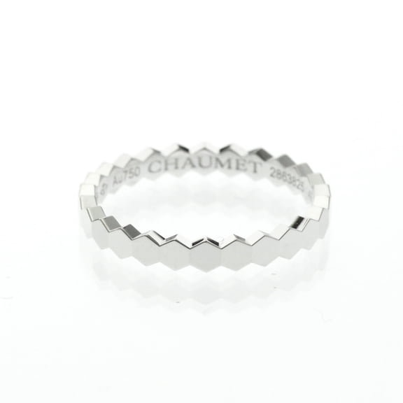 Pre-Owned Chaumet Be My Love Honeycomb Ring 081930-049 White Gold (18K) Fashion No Stone Band...