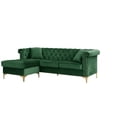 thumbnail image 4 of Chic Home Ohau Left Facing Velvet Upholstered Sectional Sofa, 4 of 6