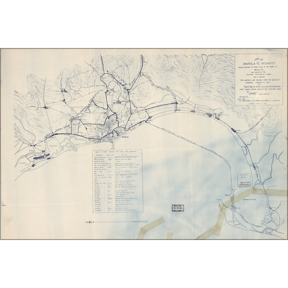 24"x36" Gallery Poster, Map of manila philippines & vicinity 1899