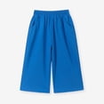 thumbnail image 5 of Lmnyox Girl's Wide Leg Pants Baggy Solid Color Elastic Waist Open Bottom Pants Casual Workout Pants with Pockets, 5 of 6