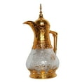 thumbnail image 2 of jesticaly Carafe à Café Pichet Isotherme Grande Capacité Beau Style Arabe Famille Quotidien Théière Thermique Pichet Thermique Cuisine Or, 2 of 6