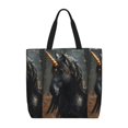 thumbnail image 1 of Fotbe Black And Gold White Horse Bolsa Tote con Estampado para Mujer, Bolsos con Cremallera, Bolsa de Hombro Casual de Gran Capacidad con Bolsillos Internos, 1 of 7