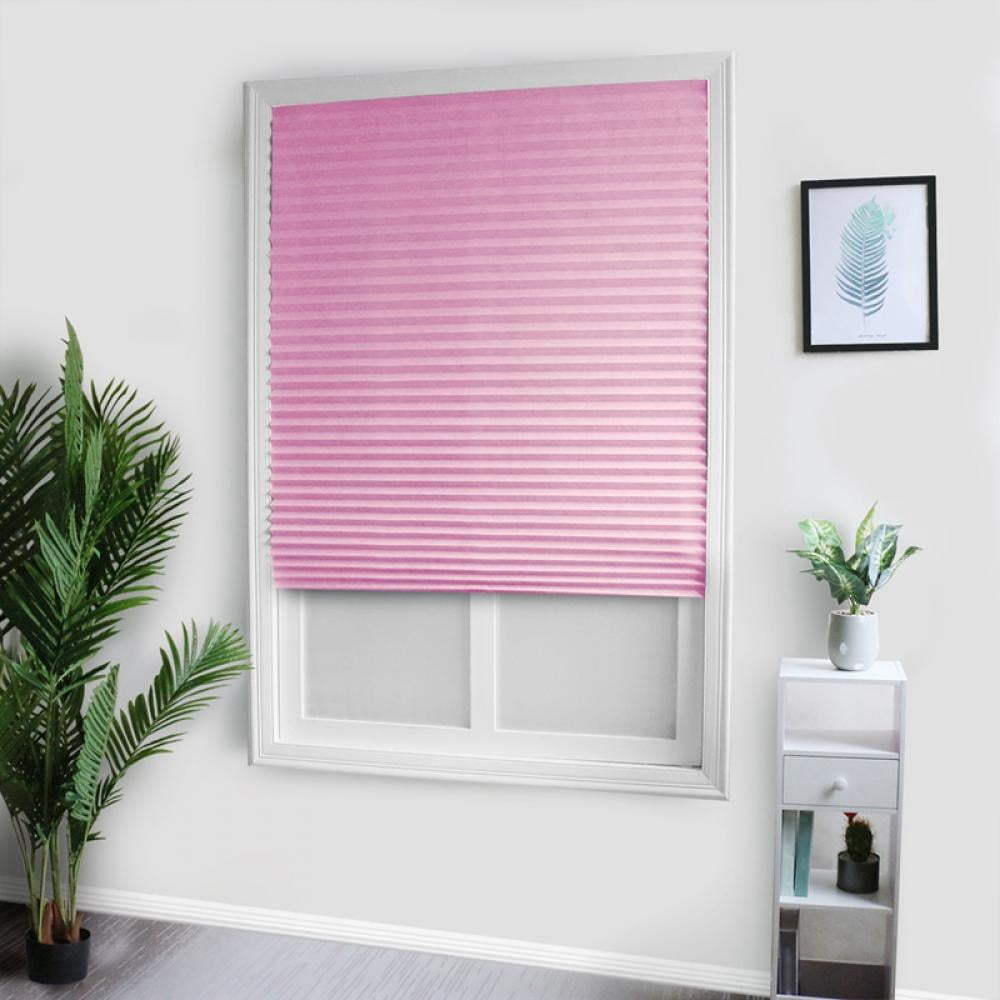 METAL BRACKET FITTINGS Baby Pink Cafe Style Thermal Blackout Roller Blind