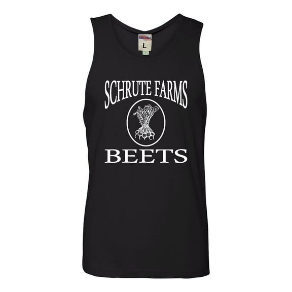 Adult Schrute Farms Beets Sleeveless Tank Top Cotton T-Shirt