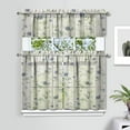 thumbnail image 1 of Rustic Wildflower Curtains 36 Inch - 3 Panel Farmhouse Bohemian Set with Vintage Floral Design, Rod Pocket Kitchen Window Drapes for Cottage Decor, 1 of 4
