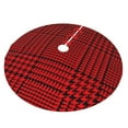 thumbnail image 2 of Kll 30" Christmas Tree Skirt Red Black Houndstooth Xmas Tree Skirts Mat For New Year Xmas Holiday Party Indoor Outdoor Home Decoration, 2 of 9