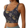 thumbnail image 2 of Vsdgher Snake Sleep Print Women Sleeveless Athletic Tank Top Built-in Bra Camisole Sports Vest for Yoga Running Fitness Exercise with Removable Pads, 2 of 8