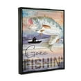 thumbnail image 3 of Stupell Gone Fishin' Bass Angler Marine Life Landscape Painting Black Floater Framed Art Print Wall Art, 3 of 6