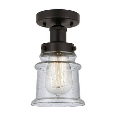 Innovations Lighting  Canton - 1 Light 5" Semi-Flush Mount Oil Rubbed Bronze/Seedy