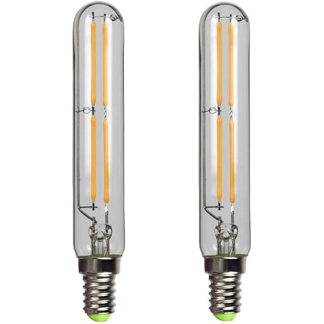 Bombilla LED Laklulu T20 de 4 W con filamento E14, base pequeña, Edison, color blanco cálido, 2700 K, paquete de 2