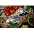 thumbnail image 4 of Santoku Chef’s Knife 7 inch: Best professional scalloped hollow (granton) edge Japanese VG10 67 layer Damascus steel ultra sharp blade w/G-10 Ergonomic handle, 4 of 4