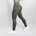thumbnail image 3 of Womens High Waist Leggings Scrunch Cargo Leggings Butt Lifting Hidden Soft Pants Tummy Control Workout Yoga Pants with Pockets, 3 of 5