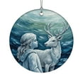 thumbnail image 1 of Adorno Navideño de Valentía «El Sueño» | Colgante Decorativo para Árbol de Navidad con Reno y Niña | Decoración Navideña Infantil | 1 Etiqueta Decorativa, 1 of 6