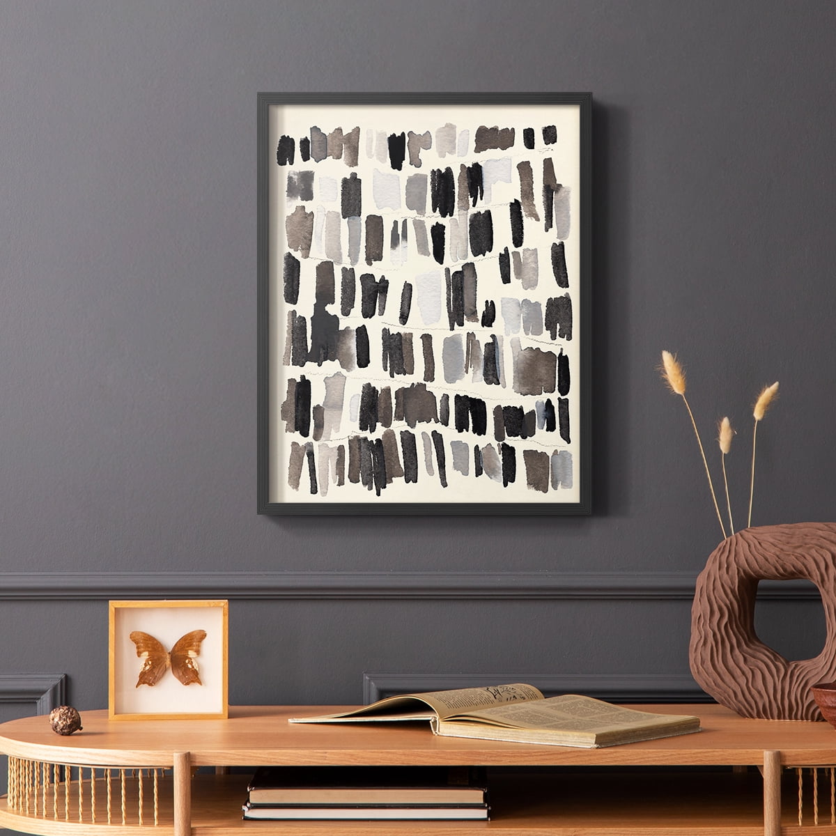 Chalk and Flint IV Framed Print in Black Solid Wood Framed Print No Nail Hanging