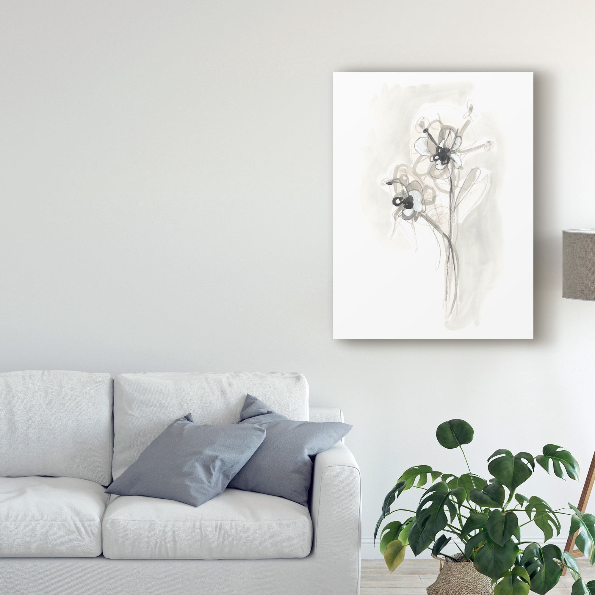Trademark Fine Art 'Neutral Floral Gesture VII' Canvas Art by June Erica Vess