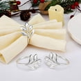 thumbnail image 5 of Worallymy 12pcs/pack Leaf Shaped Napkin Rings Buckle Holders Party Napkin Rings for Christmas Thanksgiving Parties, Wedding Adornment, Table Decoration Accessories, 5 of 6