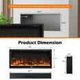 thumbnail image 4 of Giantex 36/42/50 Inch Electric Fireplace, Linear Fireplace Insert w/ Remote Control, Wall Mounted/Recessed/Frestanding Electric Fireplace Heater, 750W/1500W, 4 of 9