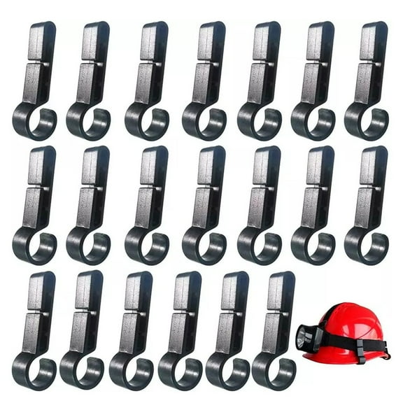 20 PCS Hard Hat Accessories for Headlamp,Headlamp Hook,Hard Hat Light Clip,Helme