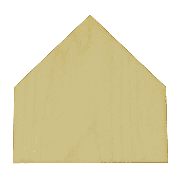 Unfinished Wood Home Plate