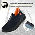 thumbnail image 3 of SUYSTEX Hands Free Slip On Steel Toe Shoes Indestructible Arch Support Steel Toe Sneakers Lightweight Work Safety Shoes Puncture Proof Composite Toe, 3 of 6
