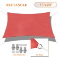 thumbnail image 1 of Sunshades Depot 11' x 23' Sun Shade Sail Rectangle Permeable Canopy Red Custom Size Available Commercial Standard, 1 of 1