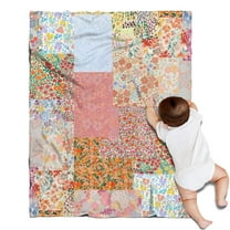 Pioneer Flower Floral Print Pattern Blanket,Comfortable Soft Flannel Throw Blanket,All Season,Warm Lightweight Blankets for Sofa Bed Couch Living Room Chair,30"x40"