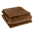 thumbnail image 5 of Piccocasa Microplush Fleece Soft Throw Blanket, Twin, Brown, Low Temperature Wash, 5 of 6