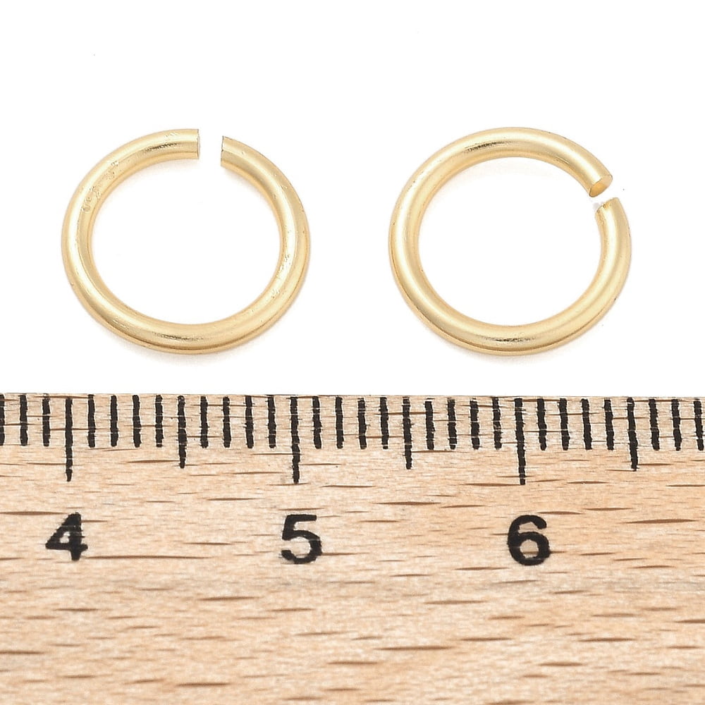 2500 pc Aluminum Open Jump Rings Round Ring Light Gold 11x1.5mm Inner Diameter: 8mm