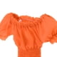 thumbnail image 4 of Manga abullonada elástica ajustada para mujer Hugo accesorio de modelo de acción Naranja miniatura de manga corta, 4 of 5