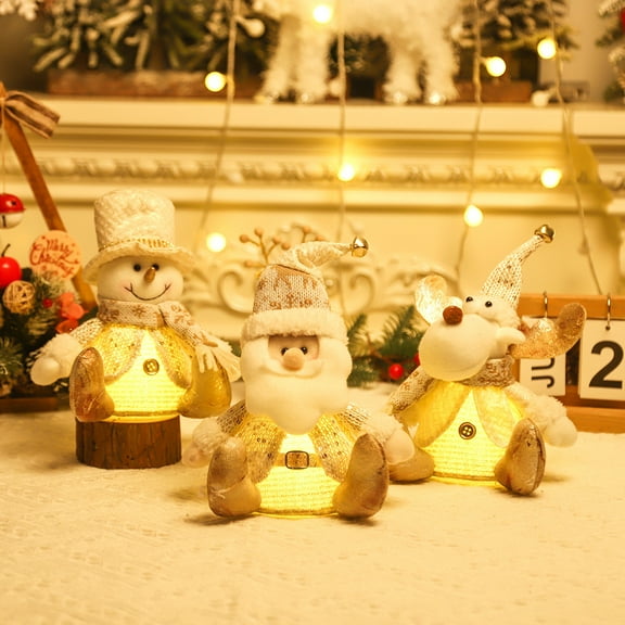 Viflosae Birthday Gift for Women Christmas Decor An Elderly Person with A Illuminated Snowman and Figurine As A Desktop Decoration Gift for Anniversary, Birthday, Christmas