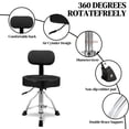 thumbnail image 5 of Drum Throne with Backrest, Hydraulic Drum Stool Adjustable Height, Heavy Duty Hydraulic Drum Seat Saddle Design for Drummers, 5 of 7