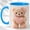 Blue, variant on Cute Teddy Bear Coffee Mug, Plush Bear Mug for Girls and Women, Kawaii Bear Holding Pink Heart Design, Sweet Gift for Her, Ceramic 11 Oz Cup