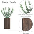 thumbnail image 4 of 2 Pack Wood Wall Planter Vase,Farmhouse Paulownia Wall Hanging Vase,Decorative Pocket Planter with Artificial Eucalyptus,Indoor Modern Wall Decor for Living Room,Wall-Hung Flowerpot Decorative Vase, 4 of 7