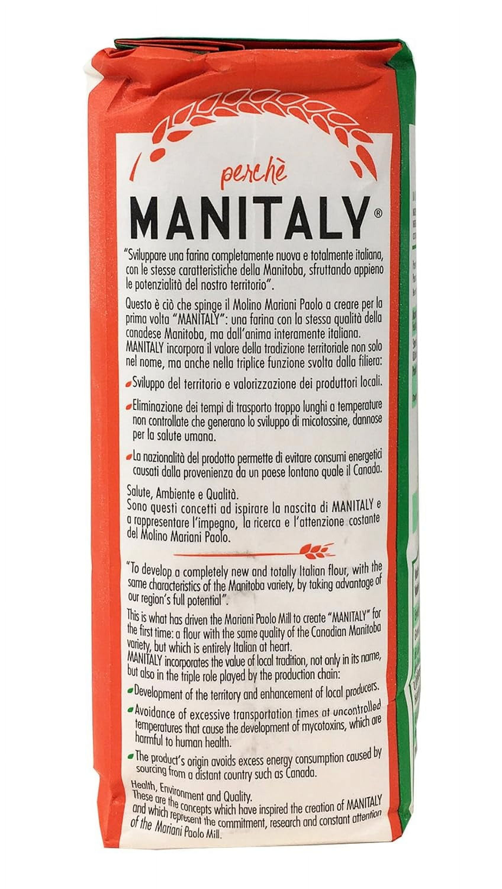 Manitaly Manitoba Type ?0? Flour Made with 100% Italian Wheat 2.2 Lbs (1 kg)