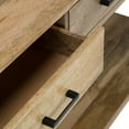 thumbnail image 7 of Simpli Home Riverside 54 inch Wide Solid Mango Wood Modern Industrial Console Sofa Table in Natural, 7 of 7