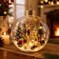 thumbnail image 4 of Glowing Christmas Story Ornament, Light-Up Mini Holiday Scene with Warm LED Light, Festive Keepsake Gift for Home Christmas Party Decoration(Reindeer), 4 of 6