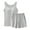 Grey, variant on Cameland Pajama Set for Women 2 Piece Lounge Set with Chest Pad Crew Neck Tank Tops and Shorts Soft Sleepwear Loose Soft Homewear with Pocket