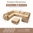 thumbnail image 6 of XIZZI 127.5" Modular Sectional Sofa,8-piece Oversized Cloud Couch with Deep Seat,U-Shaped Modern Sectional Couches with Removable Ottoman for Living Room,Beige, 6 of 9